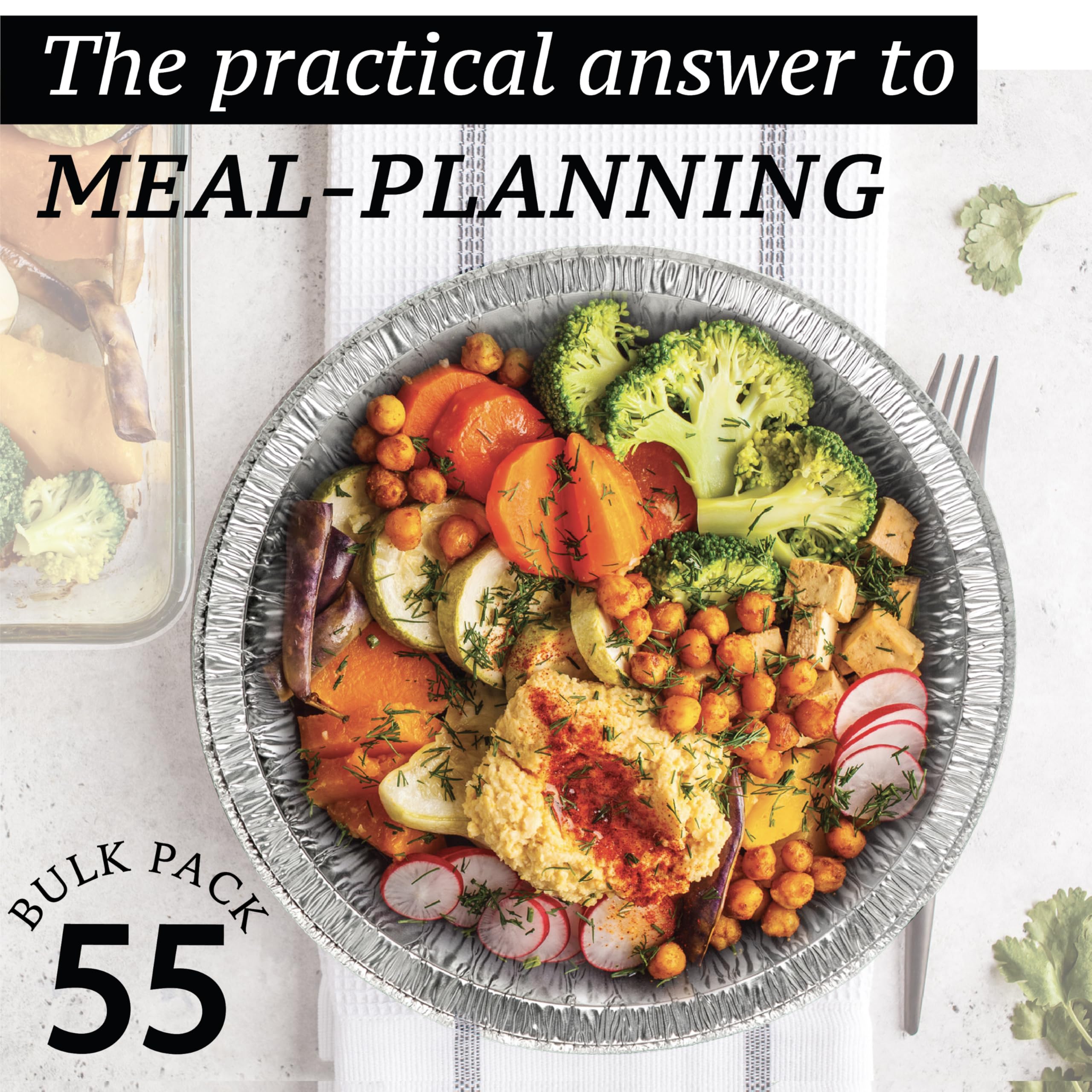 55 Pack 7-Inch Round Aluminum Foil Pans with Lids - Oven, Freezer & Air Fryer Safe Disposable Baking Pans - Perfect for Meal Prep, Takeout, Roasting Chicken, Storing Leftovers & Party Food Serving