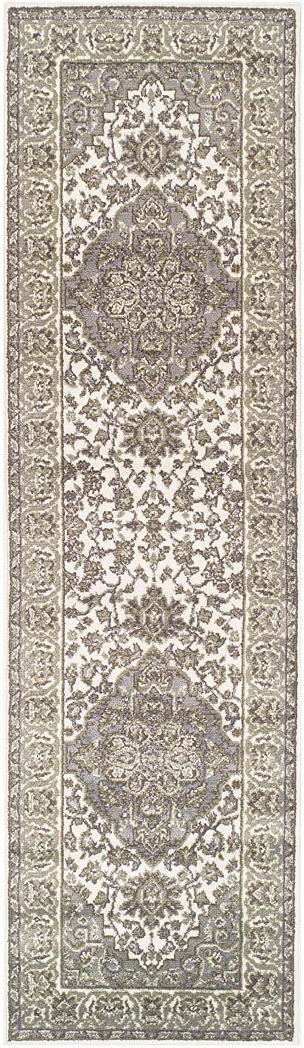Glendale Traditional Floral Medallion Indoor Area Rug - Non-Slip Living Room Carpet, Bedroom Runner, Hallway Decor | Soft & Durable Home Floor Mat for Cozy Interior Design