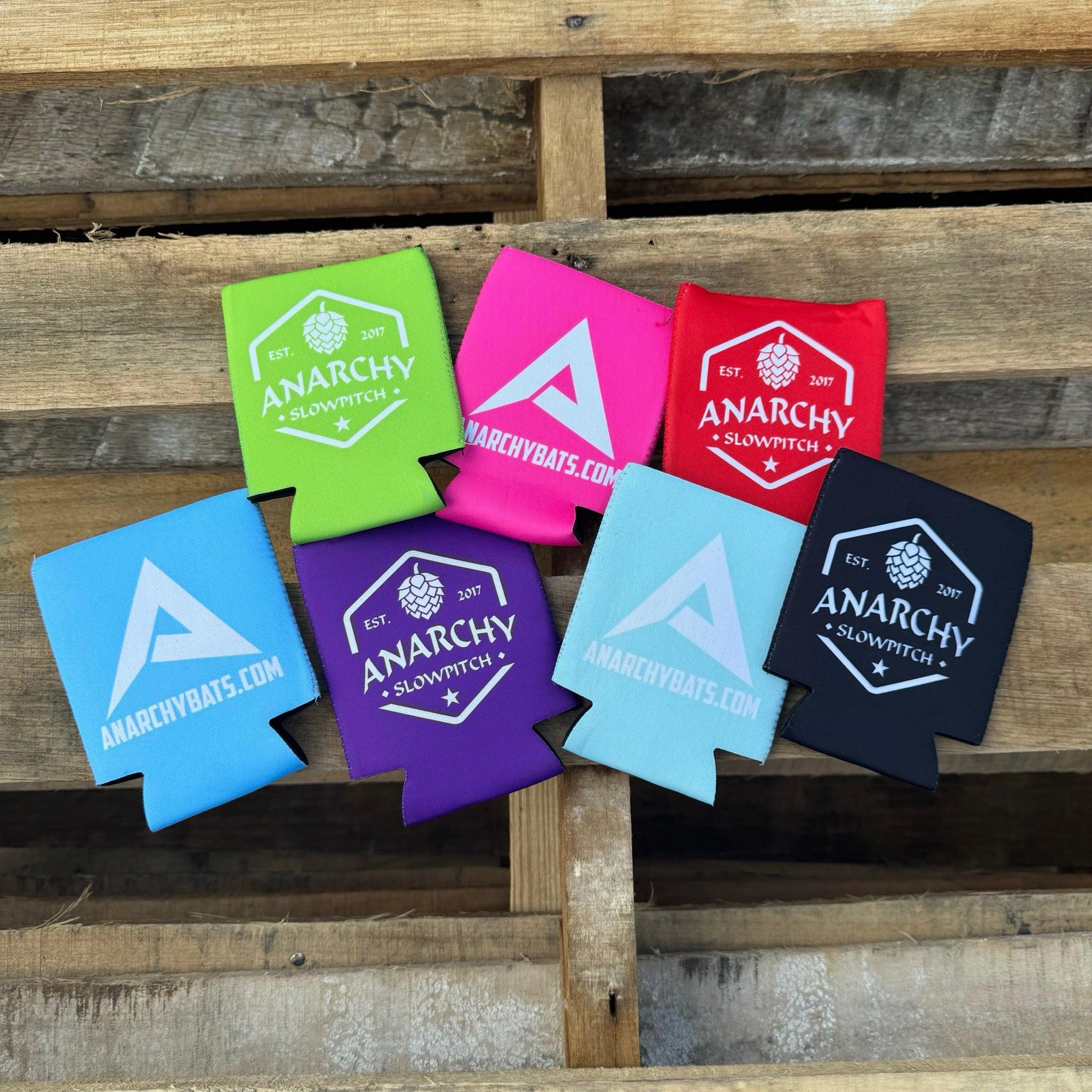 Anarchy Koozies 3 Pack - Insulated Beer Can Coolers (3 Random Colors) - Perfect for Parties, Tailgating & Outdoor Events