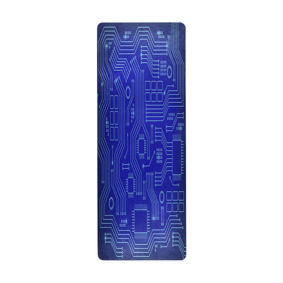 ALAZA Non-Slip Foldable Travel Yoga Mat with Absorbent Towel Surface - Lightweight Exercise Mat for Women, Girls - Perfect for Yoga, Pilates, Gym & Outdoor Workouts - Circuit Board Design