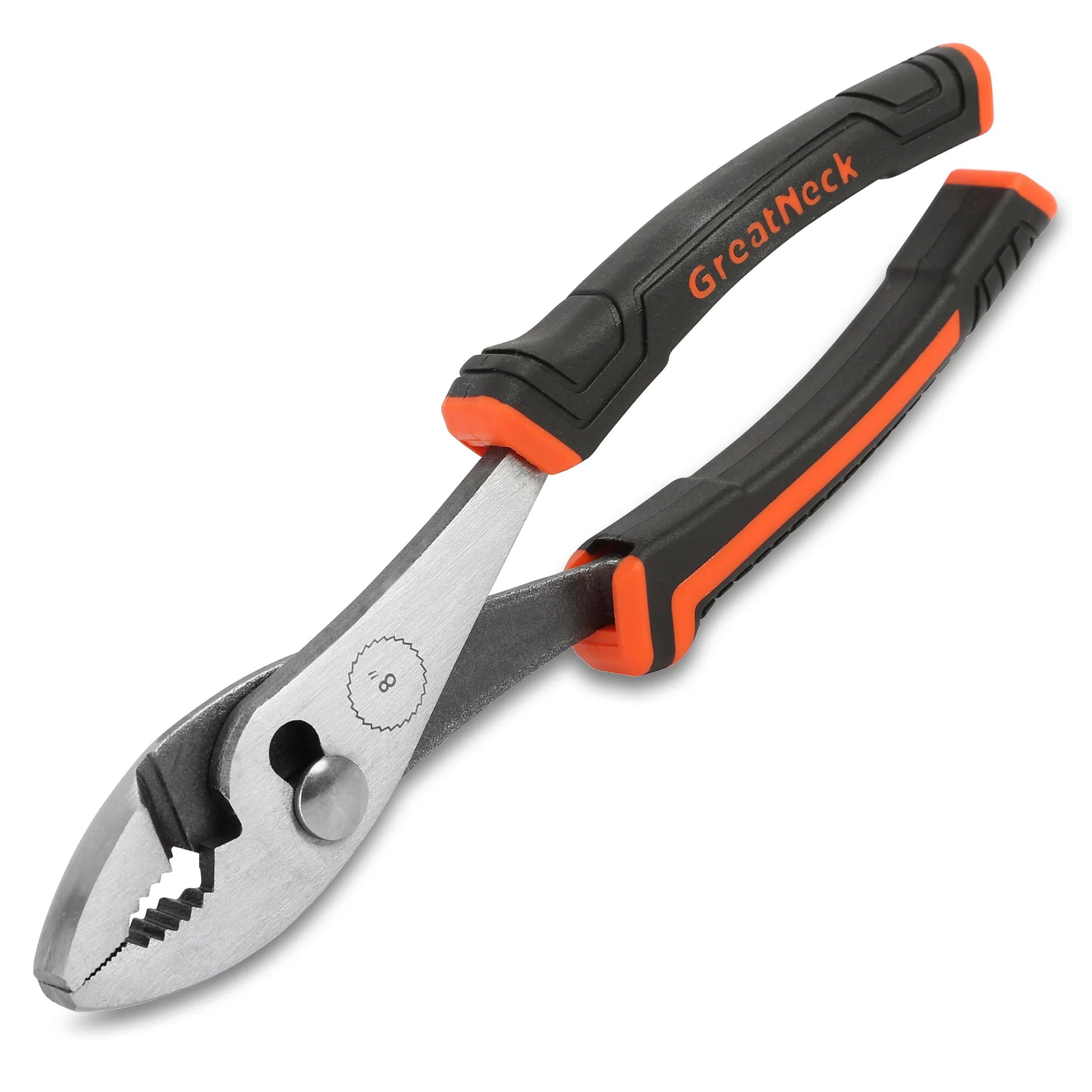 GreatNeck SJ8C 8-Inch Slip Joint Pliers - High-Quality Adjustable Pliers for Plumbing, Automotive & DIY Repairs - Perfect for Home, Garage & Workshop Use