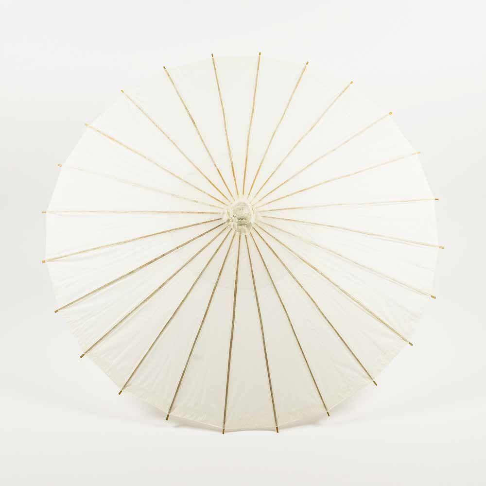 20 Beige & Ivory Paper Parasol Umbrellas for Weddings, Parties & Photo Props - Perfect for Kids, Bridal Showers & Outdoor Events