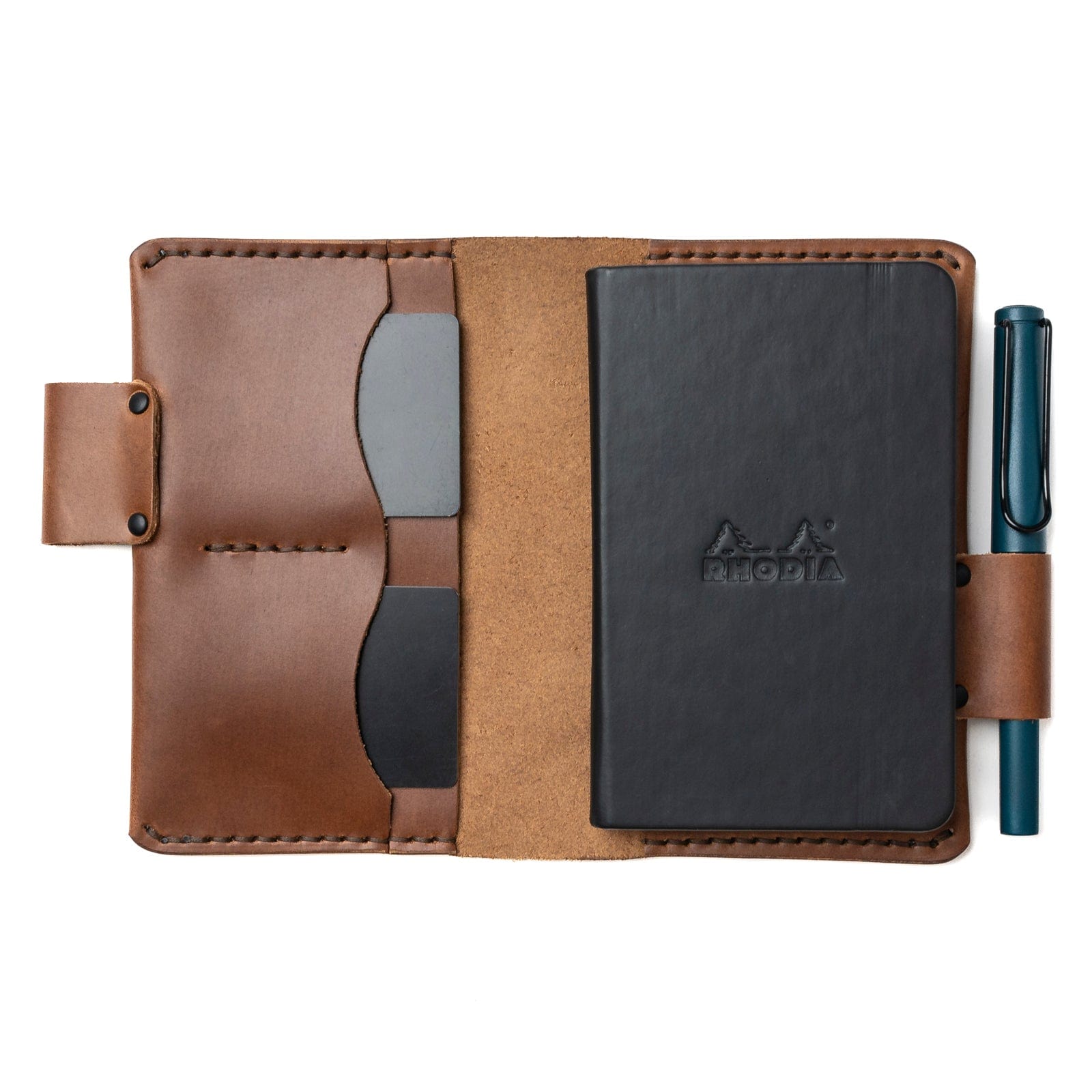 Premium Genuine Leather Rhodia A6 Notebook Cover - Perfect for Journaling, Sketching & Office Use - Durable Writing Accessory for Travel & Daily Carry