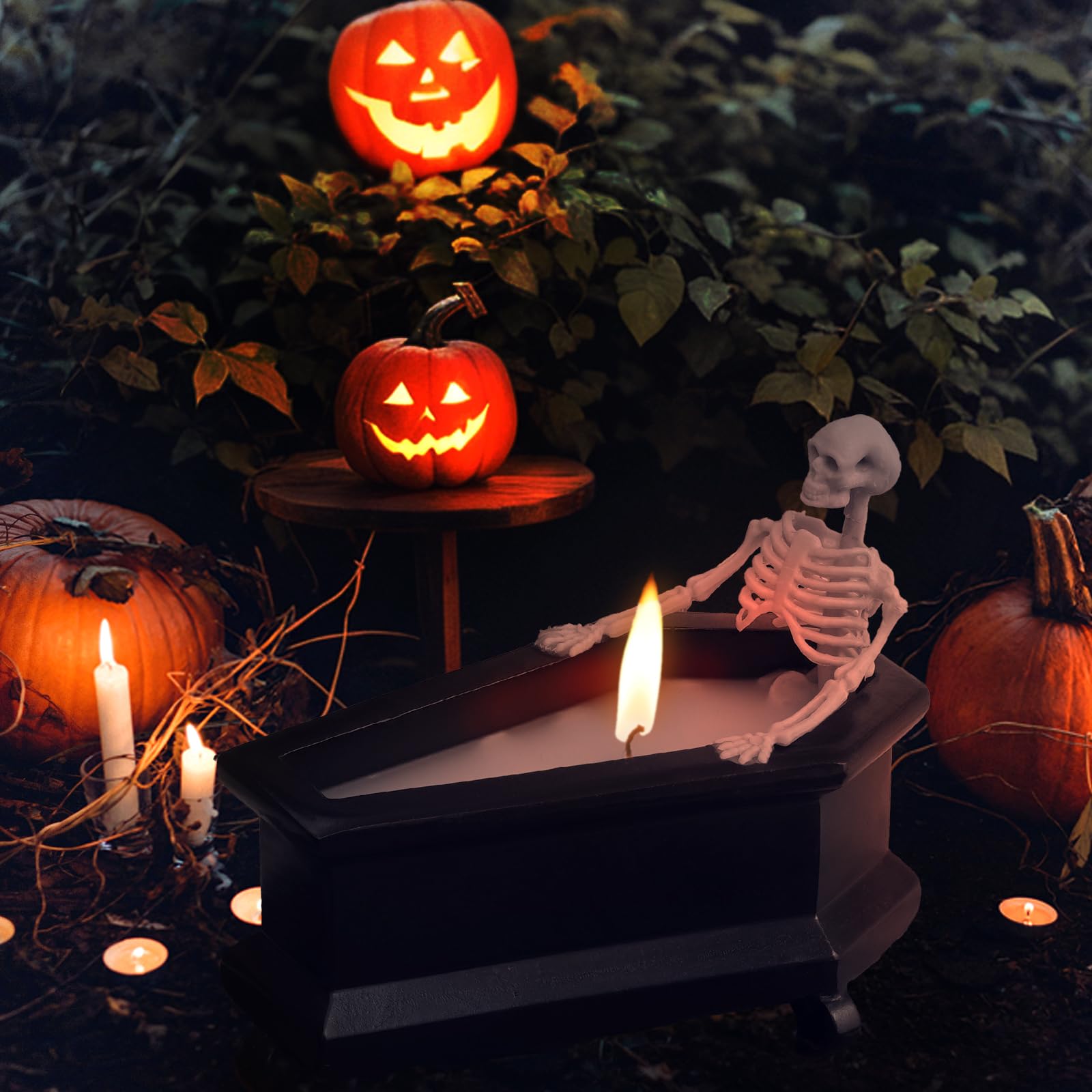 Krelymics Halloween Skeleton Candles - Spooky Room Decor for Parties & Gifts
