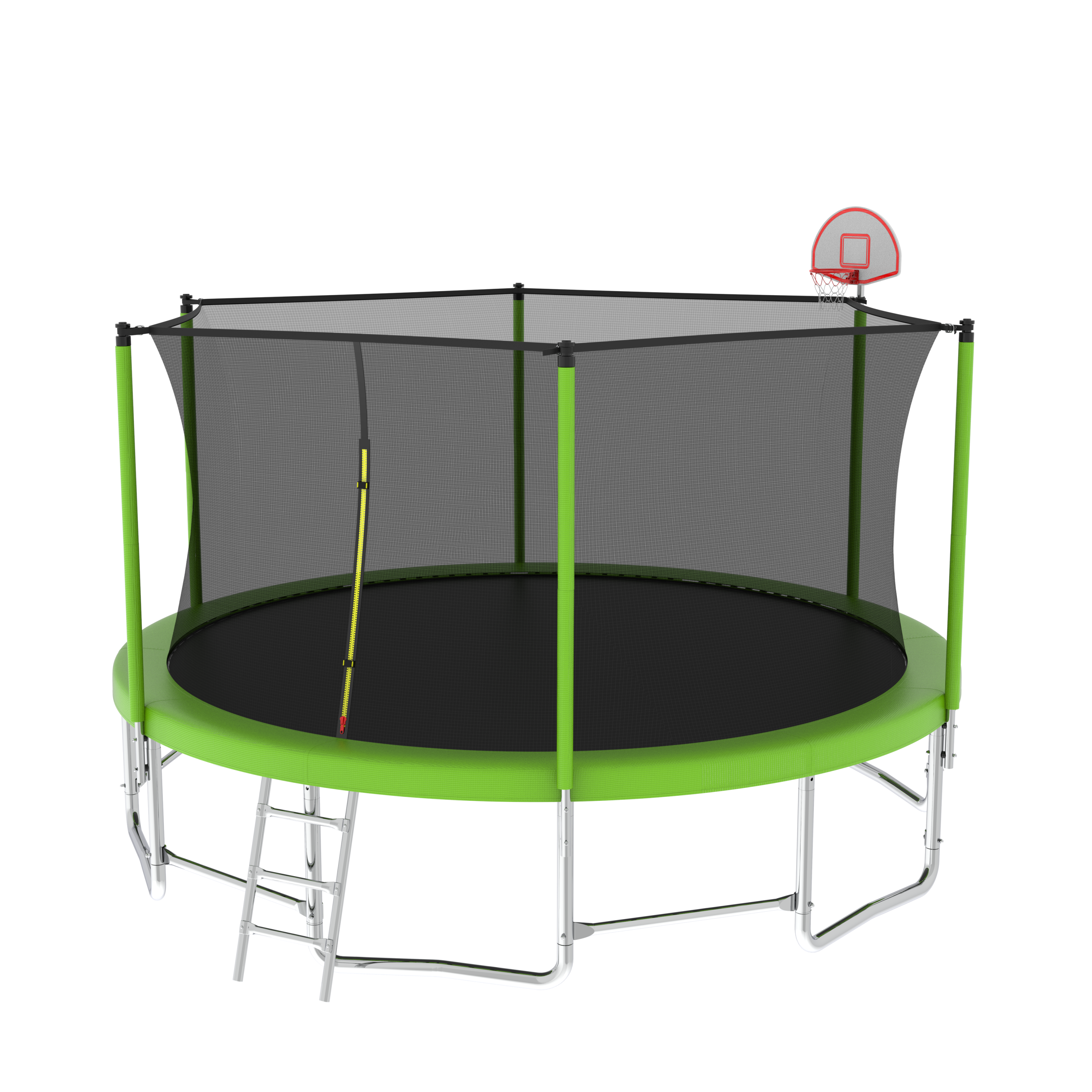 16FT Trampoline with Balance Bar, Basketball Hoop & Ball - ASTM Approved Reinforced Outdoor Trampoline with Safety Enclosure Net - Perfect for Backyard Fun, Kids Exercise & Family Outdoor Activities