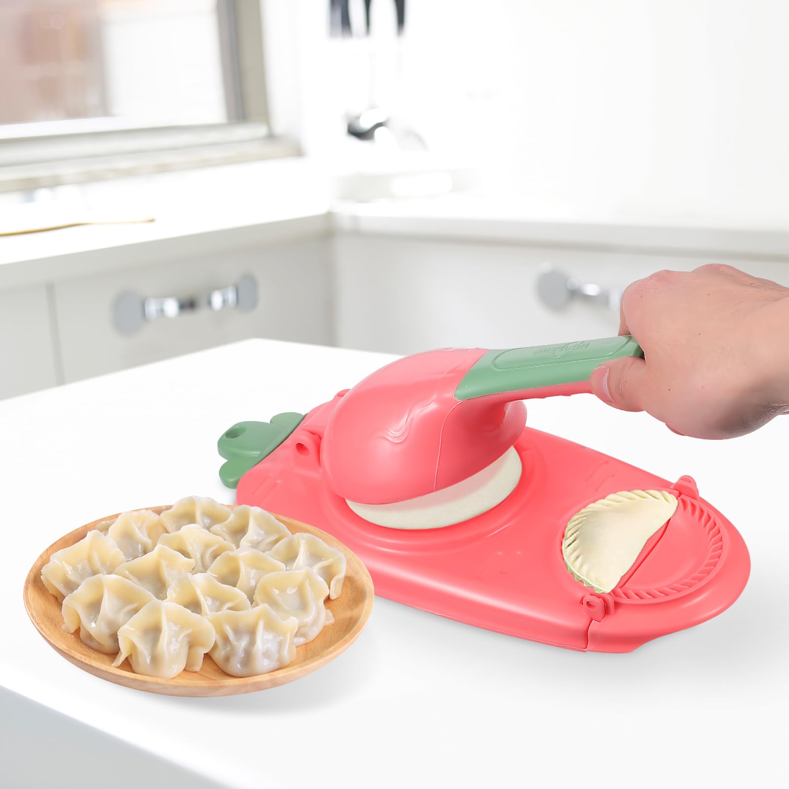 MAGICLULU 3-Piece Dough Press Set - Automatic Dumpling Maker, Pie & Tortilla Press Mold, Pastry & Rice Press Tool for Home Baking (PP Material) - Perfect for Making Dumplings, Empanadas, Wontons & More