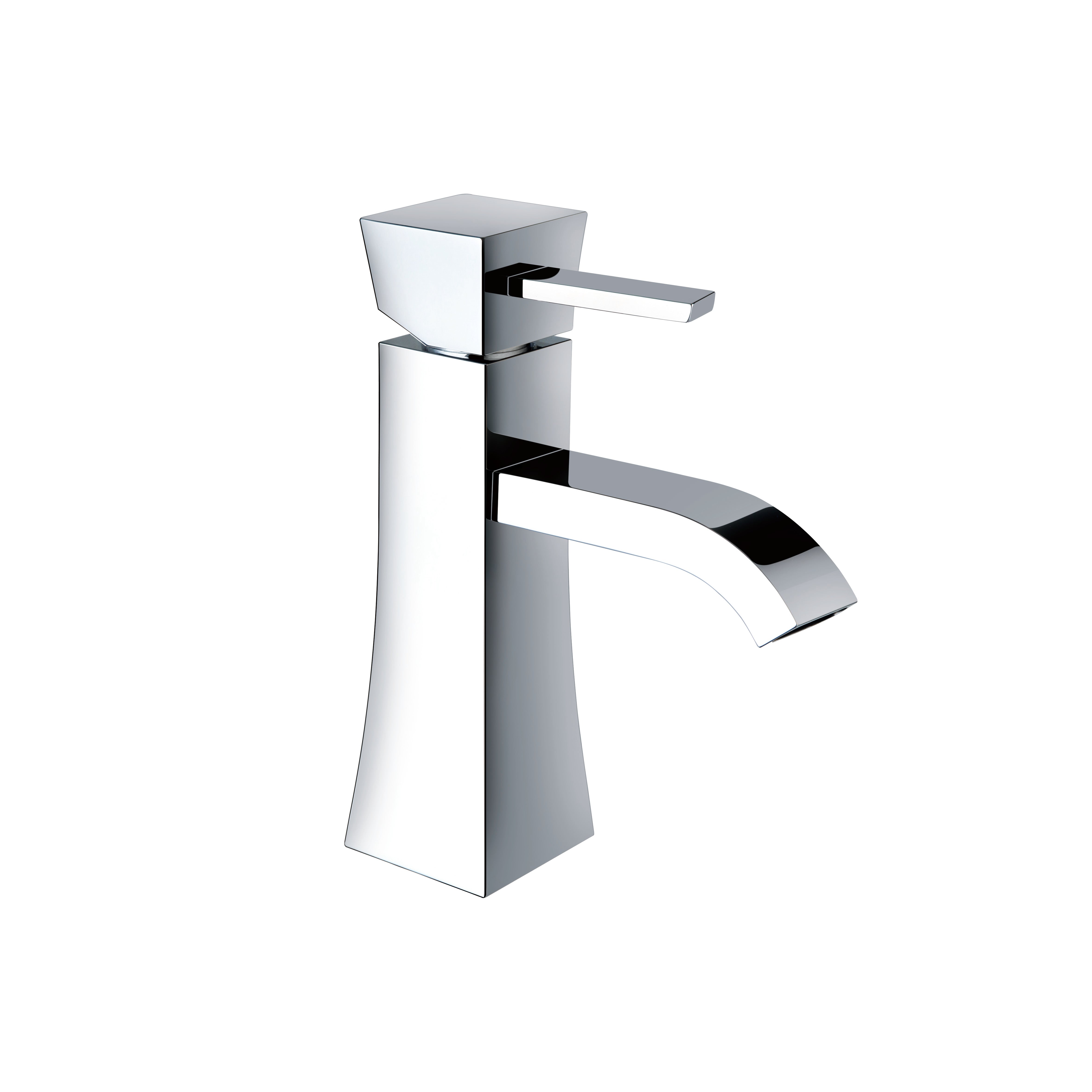 Alessia Modern Bathroom Faucet - Brushed Nickel Finish, Single Handle Deck Mount Sink Faucet for Bathroom Vanity, Perfect for Home Renovation & Spa Style Decor