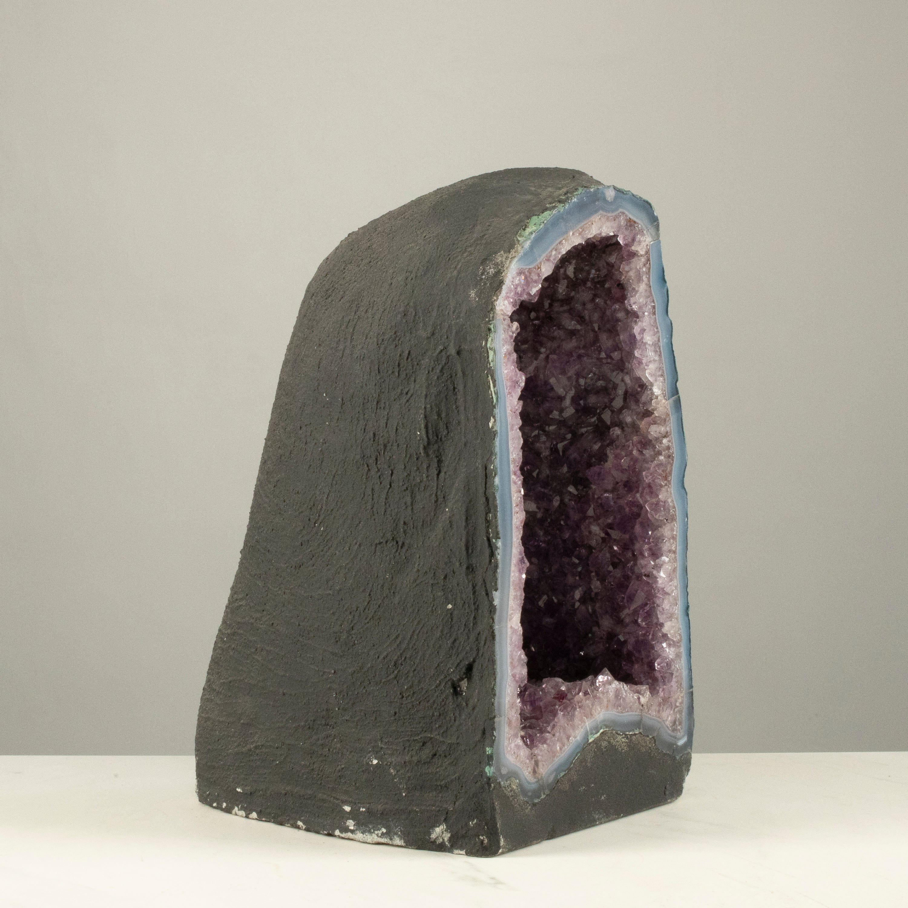 Natural Amethyst Geode Cathedral from Brazil - 12 to 33 lbs Large Raw Crystal Cluster for Home Decor, Meditation & Healing Stone Collection