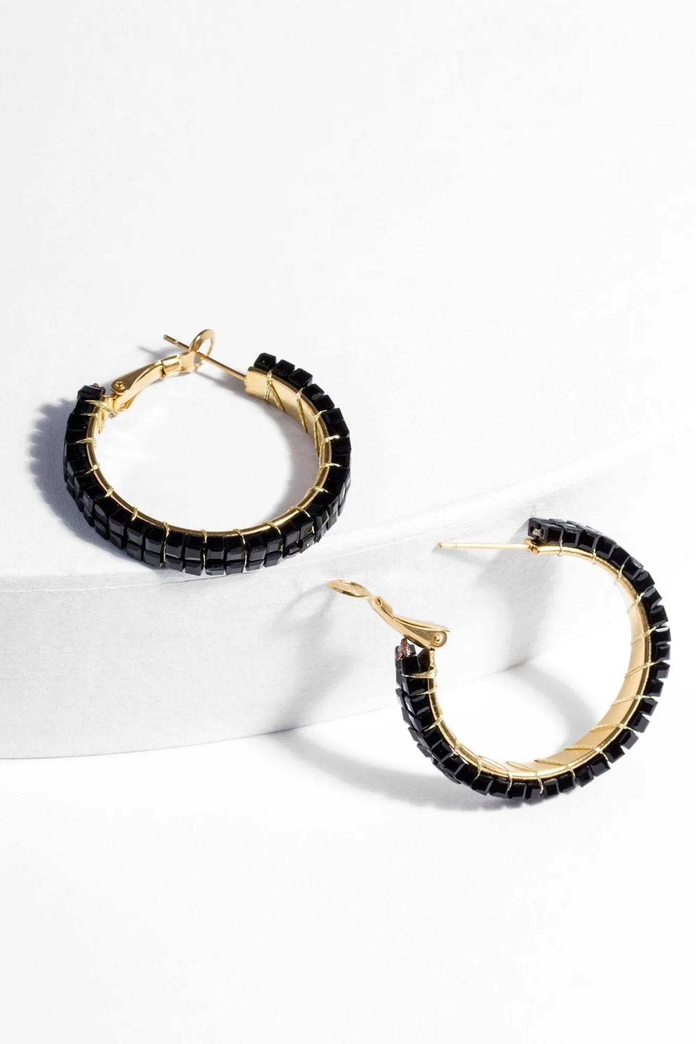 Dainty Beaded Hoop Earrings for Women - Gold & Silver Fashion Jewelry - Perfect for Parties, Weddings & Everyday Wear