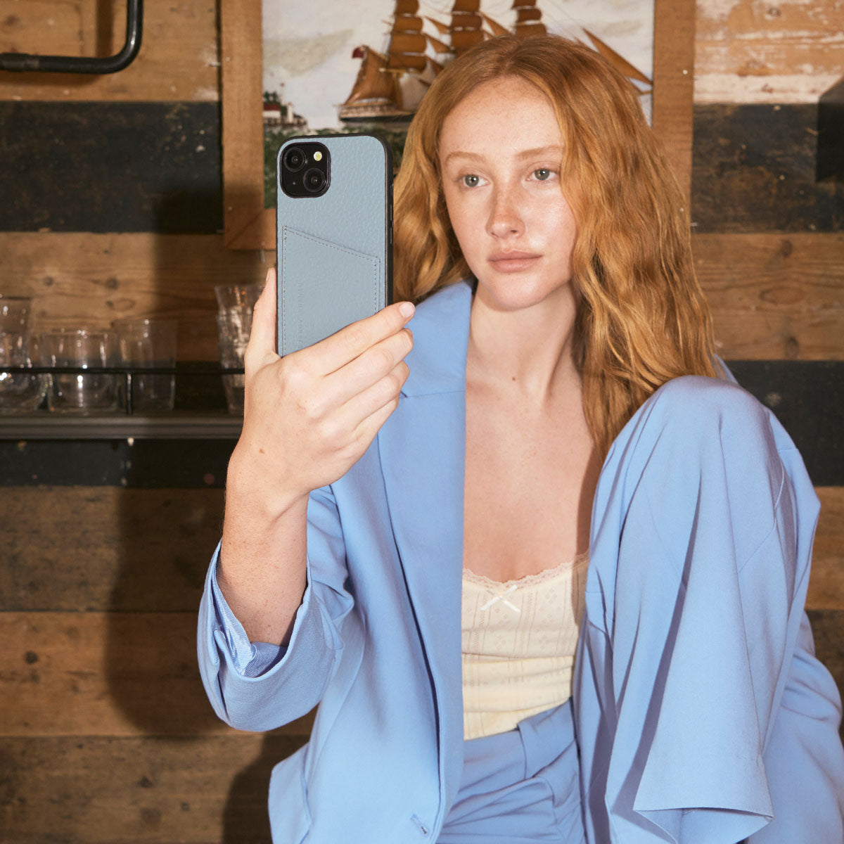 Powder Blue Who's Who Phone Case - Slim Protective Cover for iPhone & Samsung - Perfect for Everyday Use & Travel