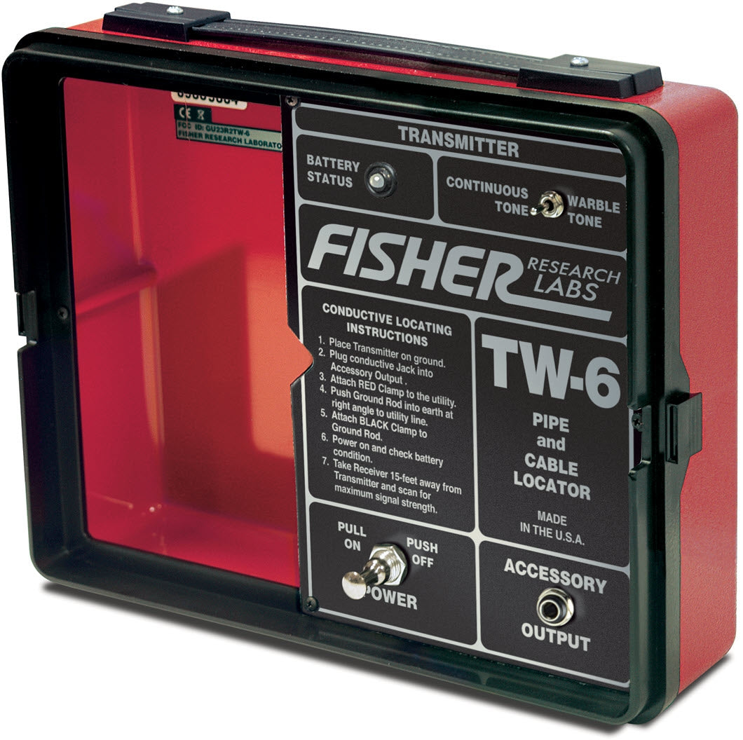Fisher TW-6 Metal Detector with 2 Search Coils - Professional Waterproof Gold Detector for Treasure Hunting, Beach & Underwater Metal Detecting