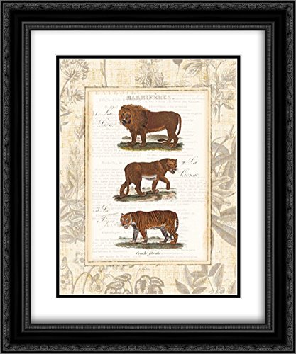 Wild Apple Portfolio 15x17 Black Ornate Framed Double Matted Museum Art Print - African Animals IV Wall Decor | Perfect for Living Room, Bedroom & Office