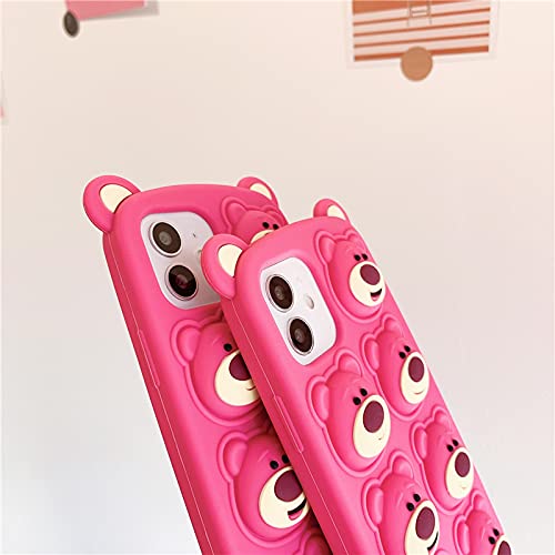 Soft Silicone Phone Case for Apple iPhone 7/8/6/6S Plus - Cute Lotso Huggin Bear from Toy Story | Shockproof Protective Cover | Perfect Gift for Girls, Kids & Disney Fans | Great for School, Travel & Everyday Use