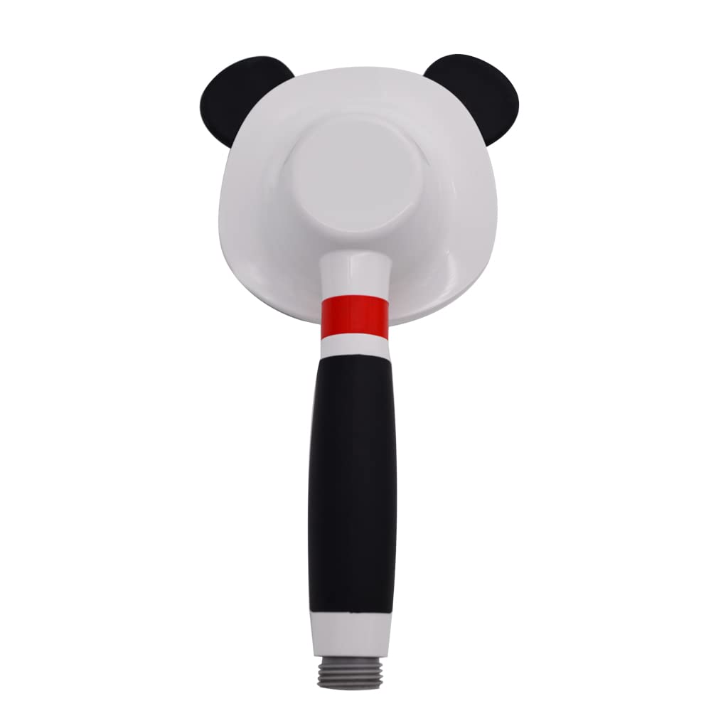 Westbrass SCH700P-62 No-Drill Adjustable Height Slide Extension Bar with 5-Function Rainfall Shower Head & Panda Handheld Sprayer - Matte Black - Perfect for Bathroom Renovation & Spa-Like Shower Experience