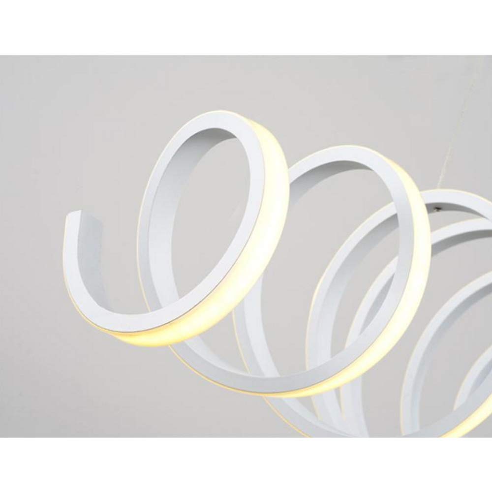 Stylish LED Chandelier - Dimmable Spring Art Pendant Light with Remote Control for Dining Room, Kitchen Island, Living Room, Bedroom & Office | Perfect for Modern Home Decor & Ambient Lighting