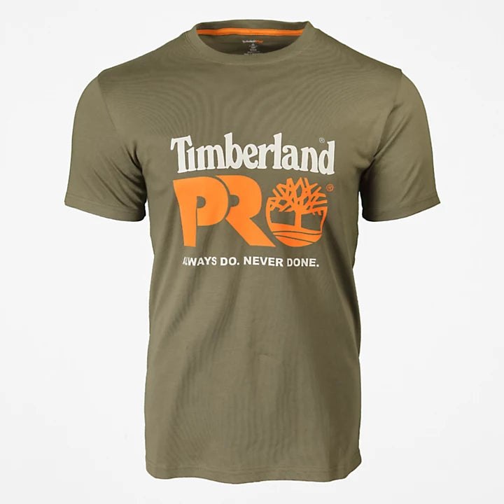 TIMBERLAND PRO® Cotton Core Logo T-Shirt for Men - Comfortable Workwear & Casual Tee for Outdoor Activities and Everyday Wear