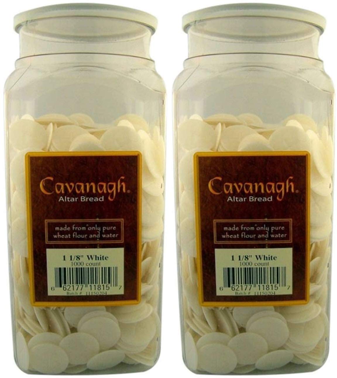Cavanaugh Altar Bread - 1 1/8 Inch White Communion Wafers - Pack of 2000 - Perfect for Church Services, Holy Communion, and Religious Ceremonies