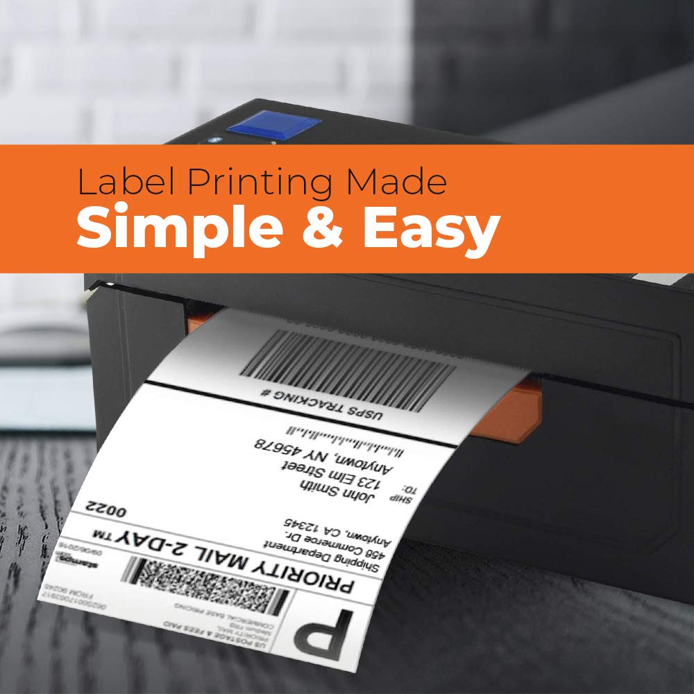 High Speed 4x6 Thermal Label Printer - Wireless Bluetooth Shipping Label Maker for Ecommerce, No Ink Needed - Compatible with Windows, MacOS, Android & iOS - Includes Label Tray - Perfect for Amazon FBA, eBay, Shopify & Small Business Shipping Labels