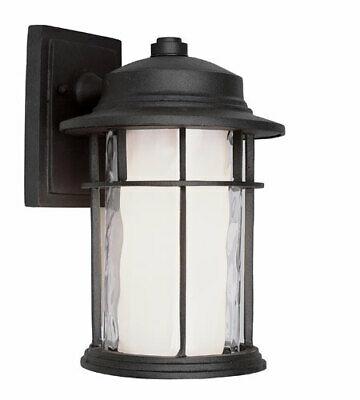 Trans Globe Lighting PL 45290 BK Black LED Outdoor Wall Lantern - Energy Efficient Exterior Light Fixture for Porch, Patio, Garden & Entryway Lighting