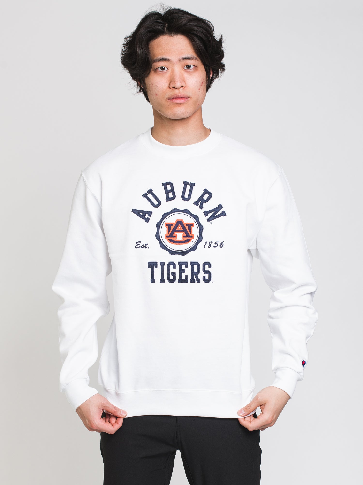 Champion Eco PowerBlend Crew Sweatshirt - Auburn Color, Soft & Comfortable - Perfect for Casual Wear, Gym, and Outdoor Activities