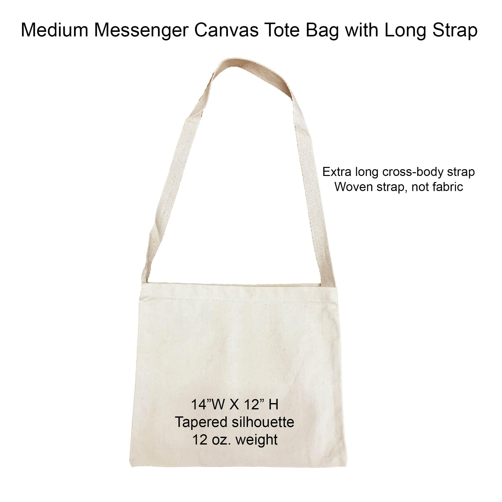 Sorority Messenger Tote Bag - Personalized Greek Letter Tote for College Sisters - Durable Cotton Market Bag for Sorority Events, Campus Life & Beach Outings