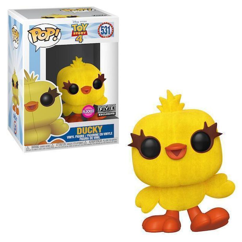 Funko Pop! Disney Toy Story 4 Flocked Ducky Collectible Vinyl Figure #531 - Perfect for Disney Fans, Toy Story Collectors, and Home Decor