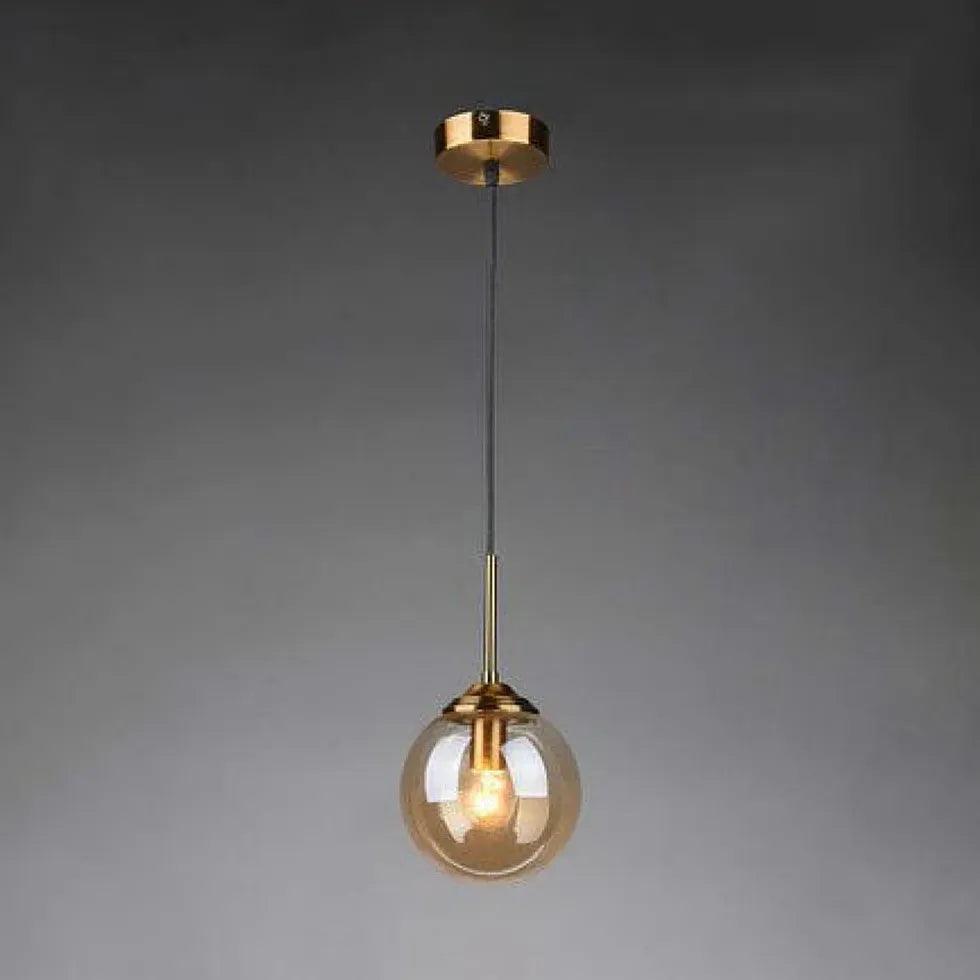 Modern Semi-Transparent Glass Single Bulb Minimalist Pendant Light - Perfect for Kitchen Island, Dining Room, or Bedroom Lighting