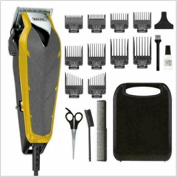 Wahl 79445 Professional Fade Haircut Kit for Men - Yellow & Gray | Barber Clippers, Trimmers & Accessories | Perfect for Home & Salon Haircuts