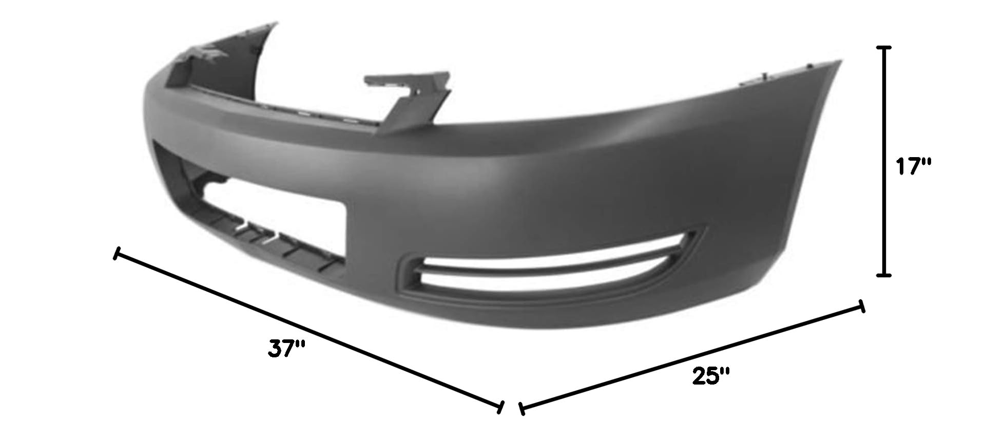 Primed Front Bumper Cover Replacement for 2006-2015 Chevrolet Impala | Perfect Fit & Easy Installation | Ideal for Car Repair & Auto Body Restoration