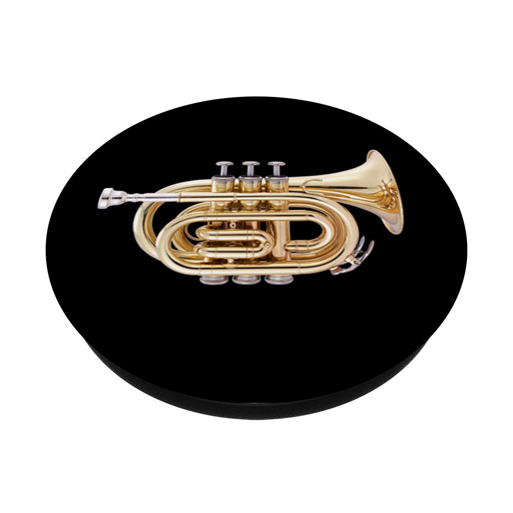 Trumpet PopSockets PopGrip - Interchangeable Phone Grip & Stand for iPhone, Samsung, Tablets - Perfect for Music Lovers, Bands & Trumpet Players