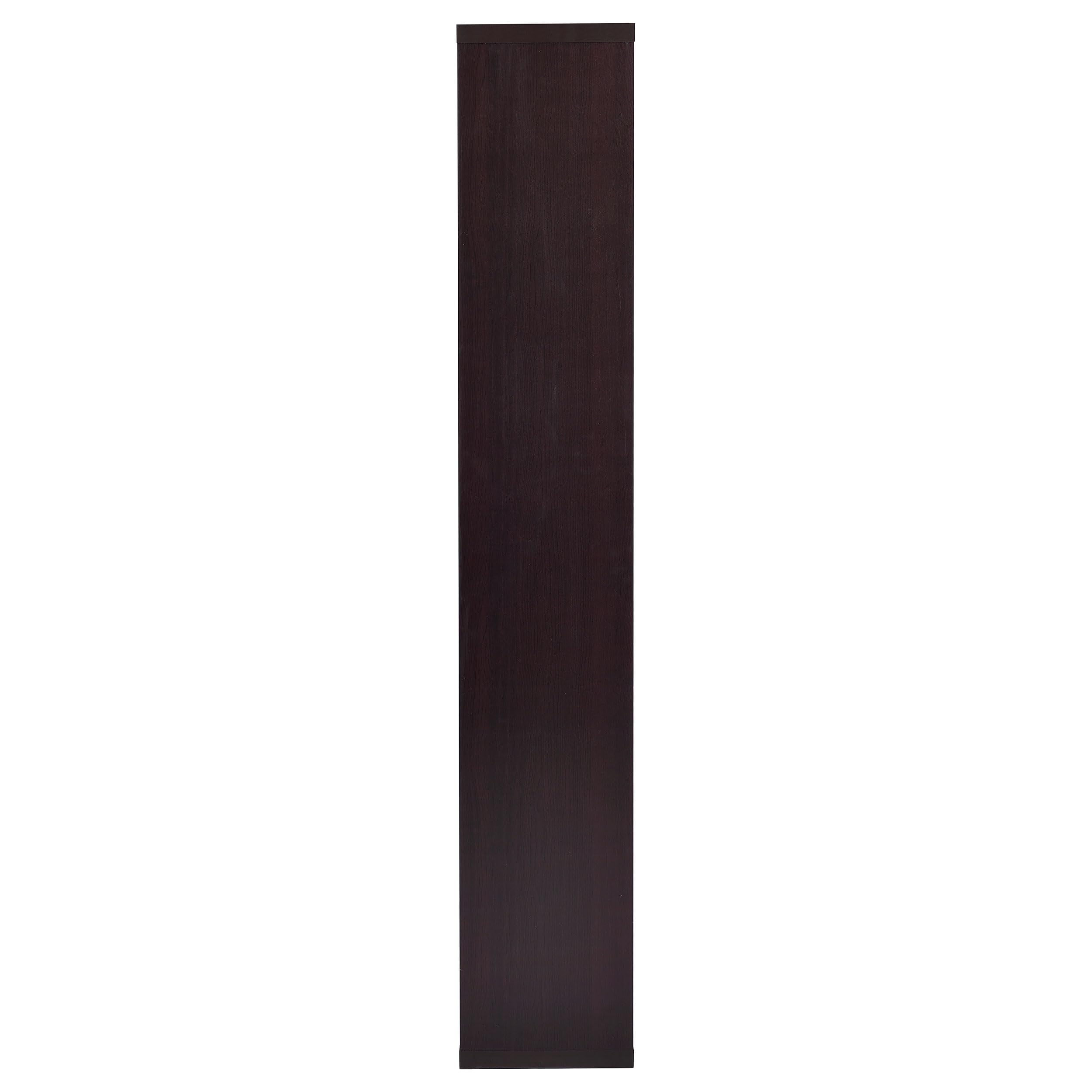 Theo Bookcase Shelf - Cappuccino Finish Wooden Book Storage for Living Room, Bedroom, Office - Stylish Home Decor & Organizer