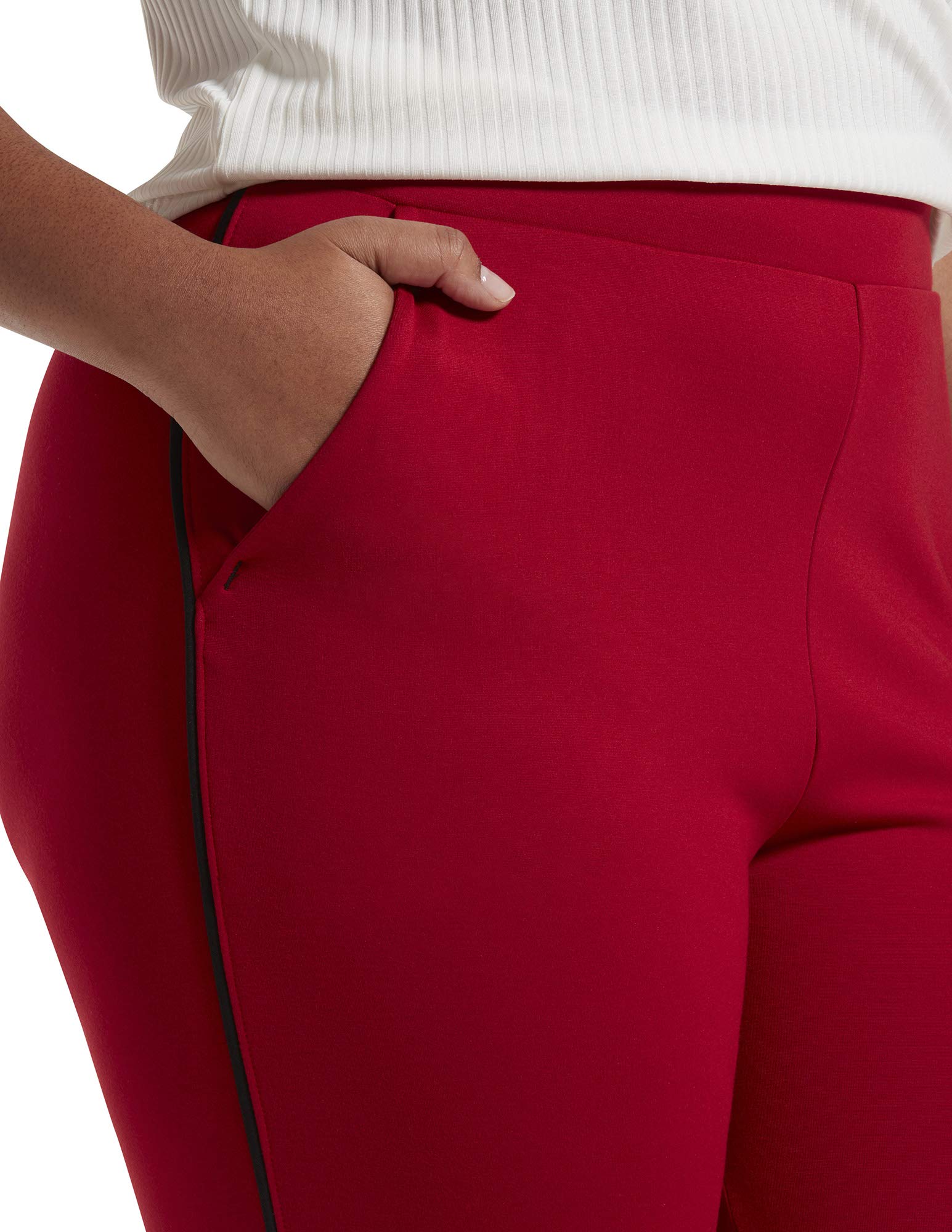 HUE Women’s Ponte 7/8 Leggings - Stretchy High-Waisted Workout Pants for Yoga, Office & Casual Wear | Comfortable & Versatile Women's Trousers