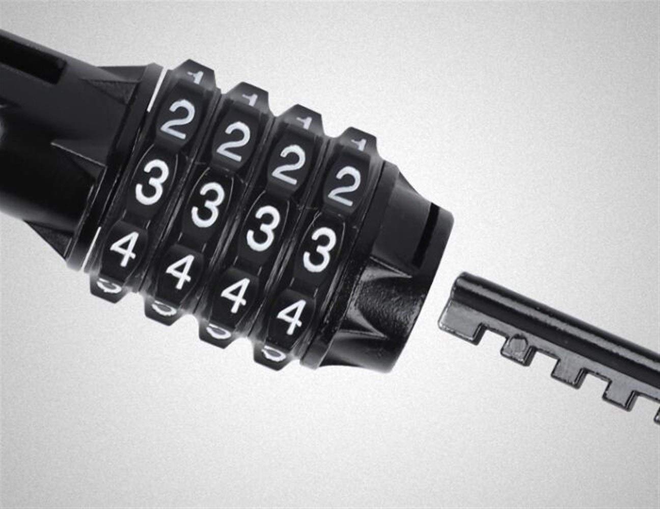 4 Digit Resettable Combination Bike Lock - Mini Portable Anti-Theft Cable Lock for Bicycle, Cycling, Travel Luggage & Helmet Security | Perfect for Commuting, Camping & Outdoor Activities