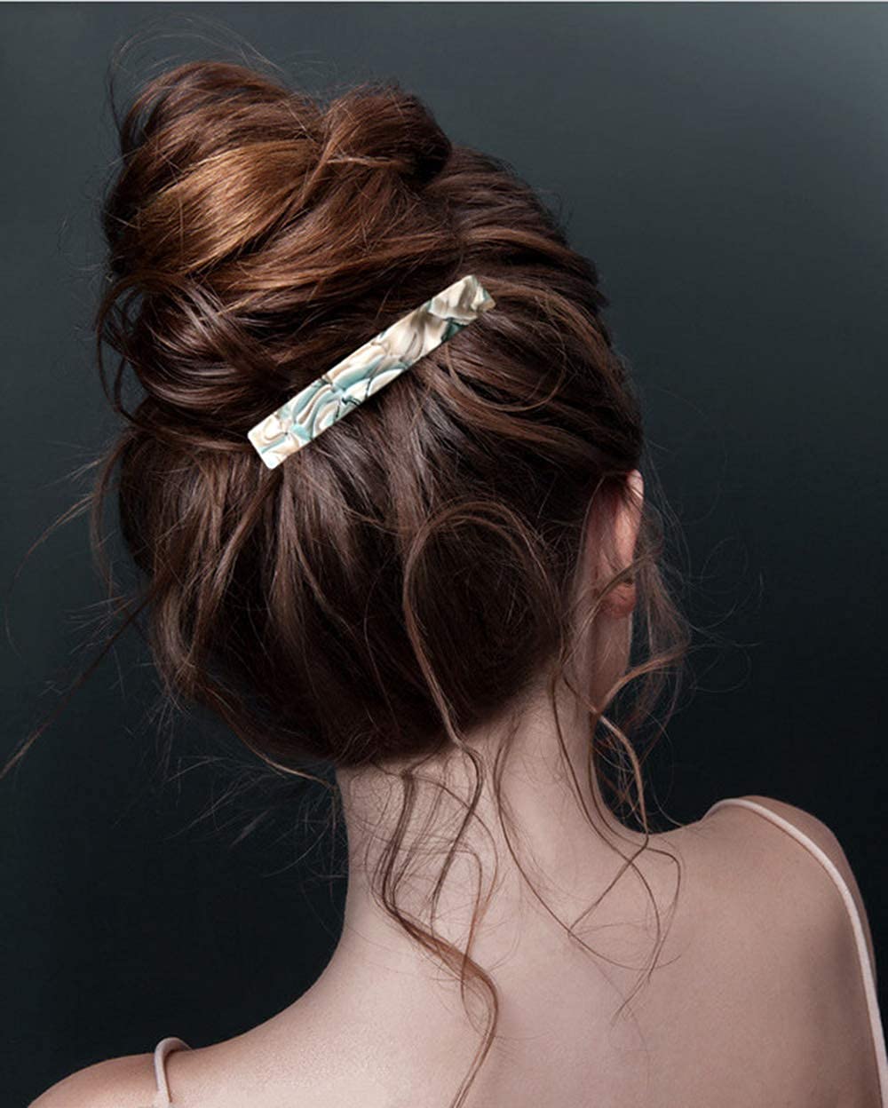 4Pcs French Style Automatic Hair Barrettes for Women - Hair Clips for Fine, Medium & Thick Hair - Perfect for Work, Weddings & Everyday Styling