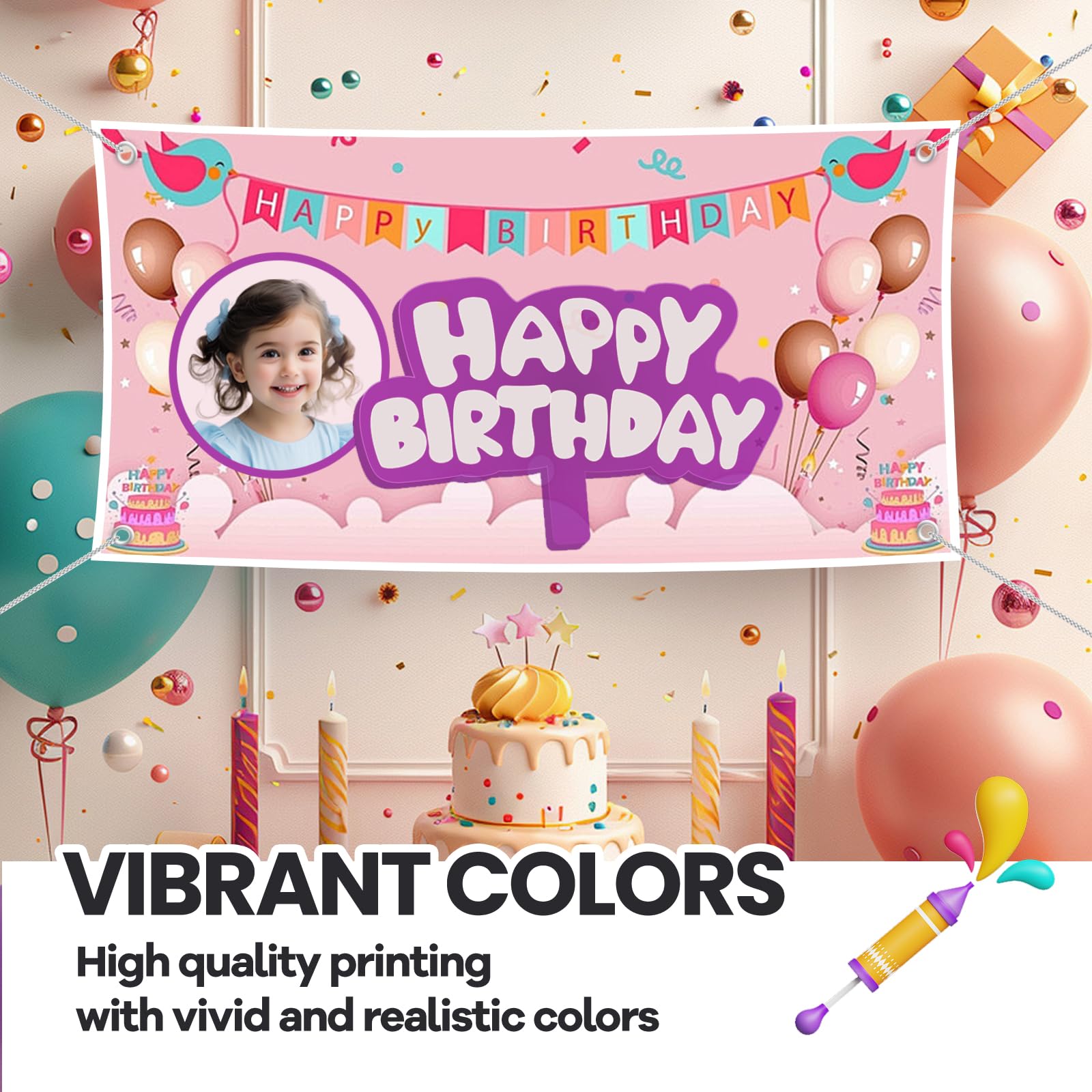 Custom Vinyl Banners & Signs - Personalized for Business, Birthday Parties, Graduation - Indoor/Outdoor Use - Perfect for Storefronts, Events, and Celebrations