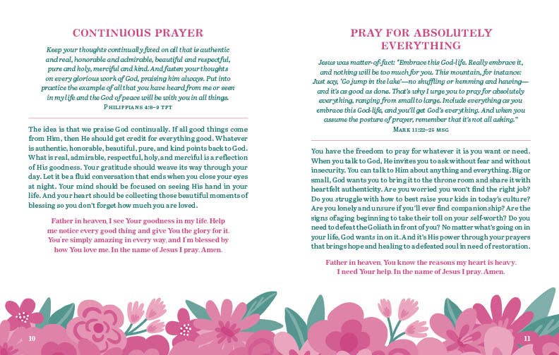 Pray and Never Give Up - Inspirational Christian Wall Art for Home & Office Decor - Perfect for Bedroom, Living Room or Gift