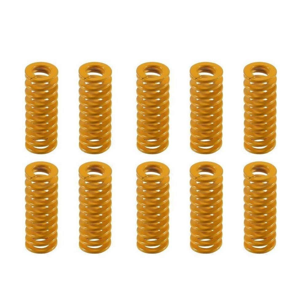 XIAOMINDIAN 10 Pcs 8mm OD x 20mm Length Compression Die Springs - Light Load Heated Bed Springs for 3D Printer Heatbed - Durable Printer Replacement Parts (8x20mm) - Perfect for Ender 3, CR-10, Anycubic & DIY 3D Printing Projects