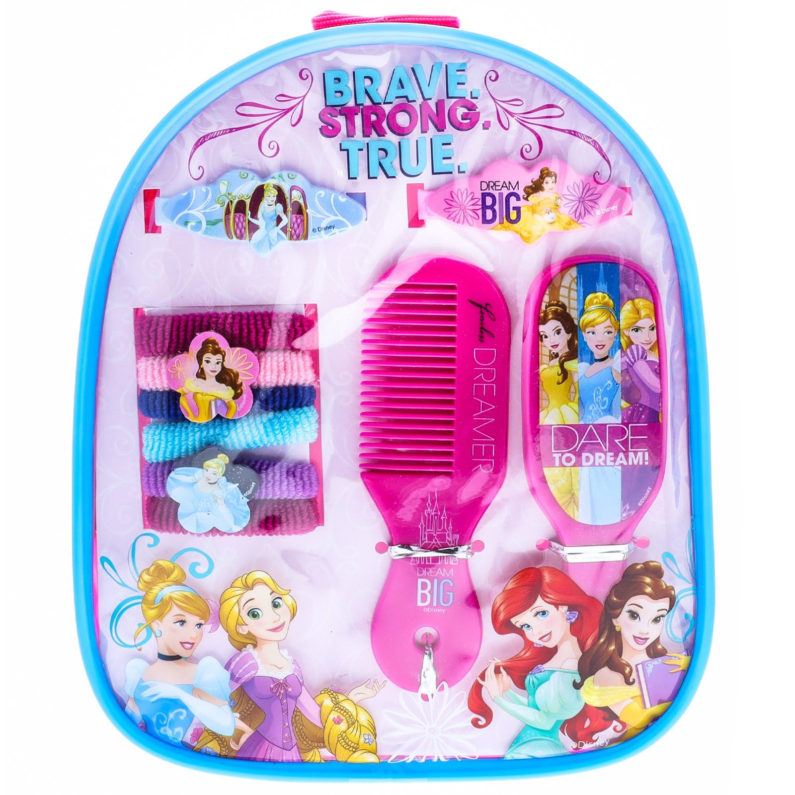 Disney Princess Hair Accessories Gift Set - 13-Piece Hair Bands & Clips for Girls | Perfect for Birthday Parties, Dress-Up & Princess-Themed Events