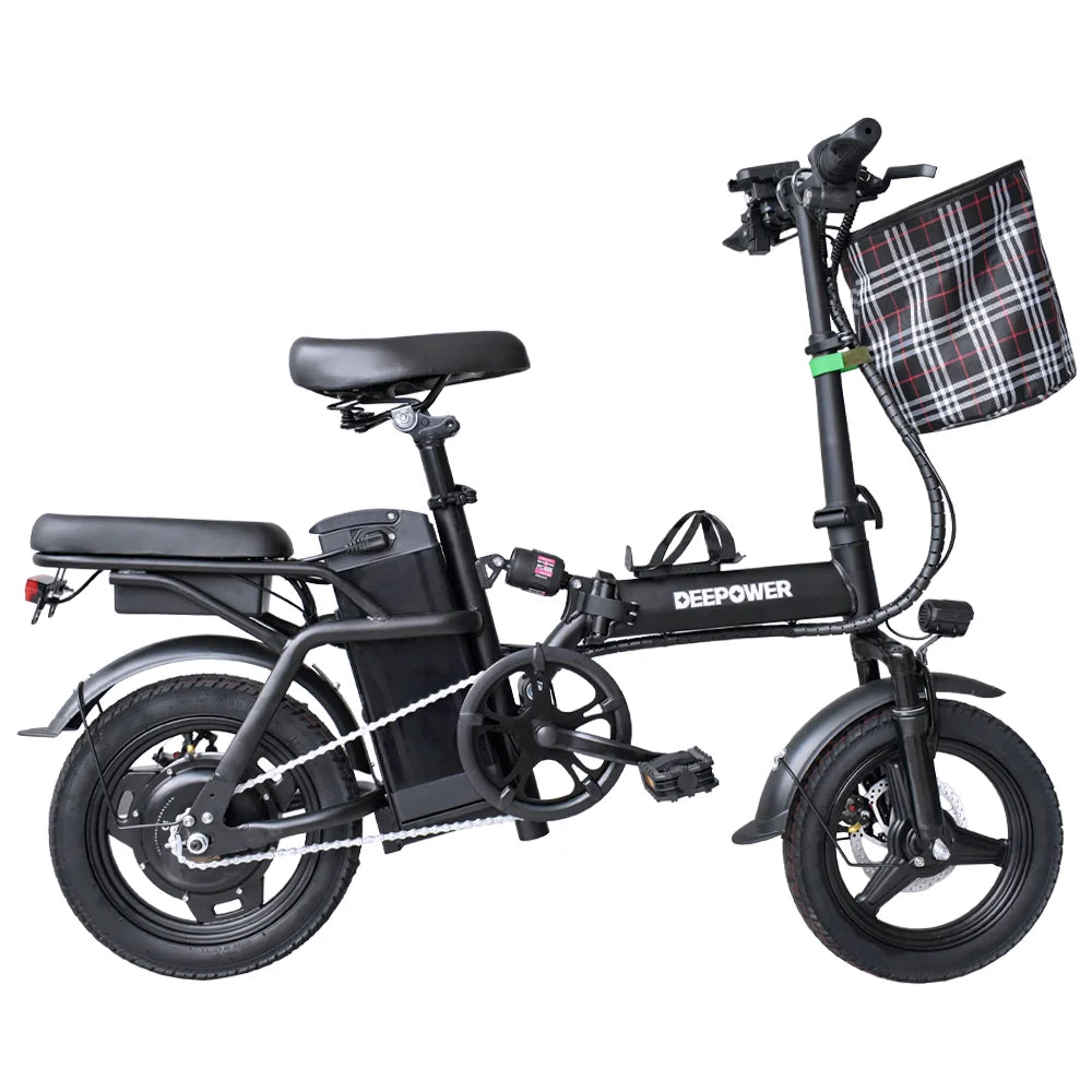 Soundmali 400W Foldable Electric Bike for Adults - 48V Long Range E-Bike with Shock Absorption & Removable Battery | Perfect for Commuting, Off-Road & City Riding
