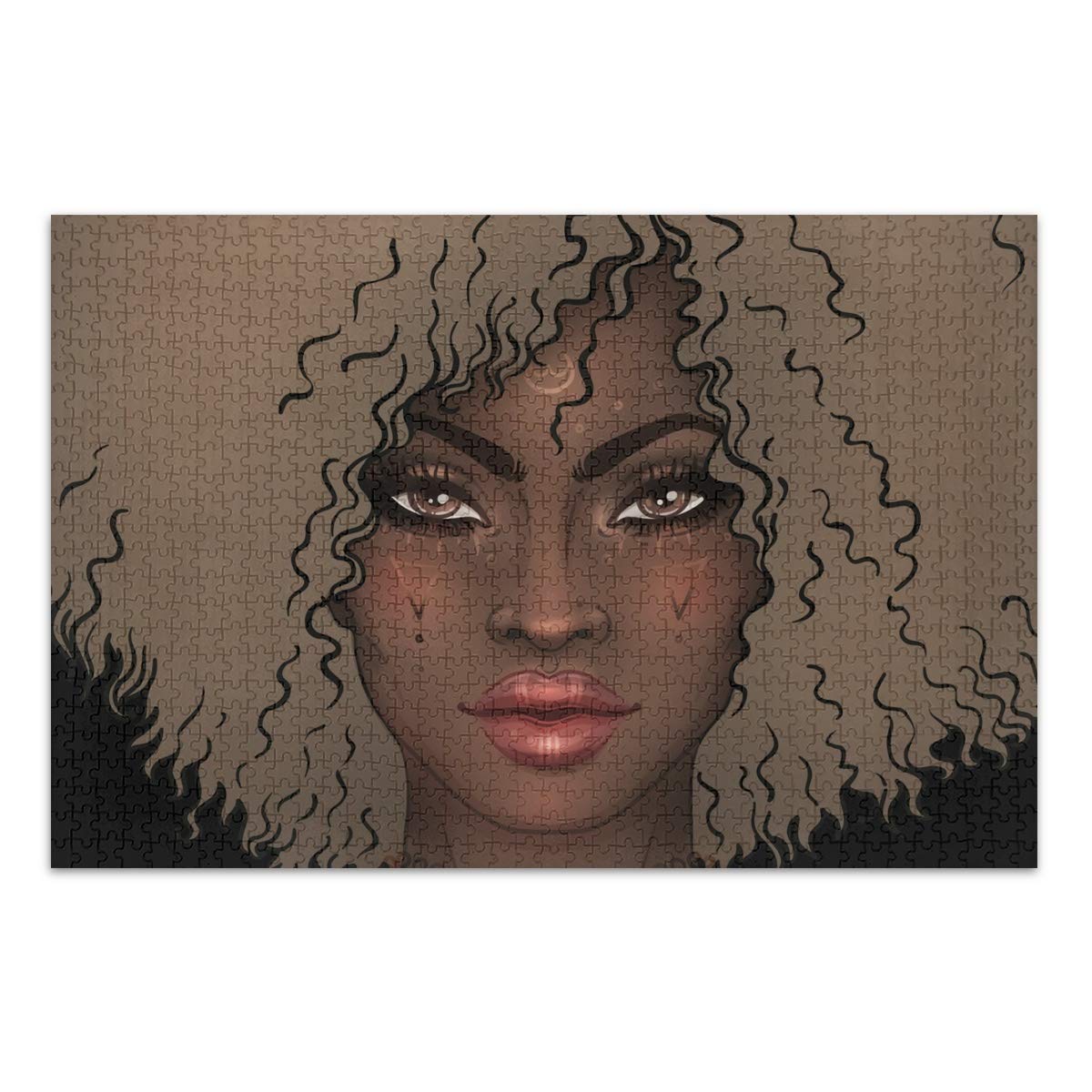 500-Piece Jigsaw Puzzle for Adults - African American Woman Art, Challenging Black Girl Portrait Puzzle, Fun Family Game & Home Decor (20.5x14.9 Inches) - Perfect for Relaxation, Brain Training & Living Room Wall Art