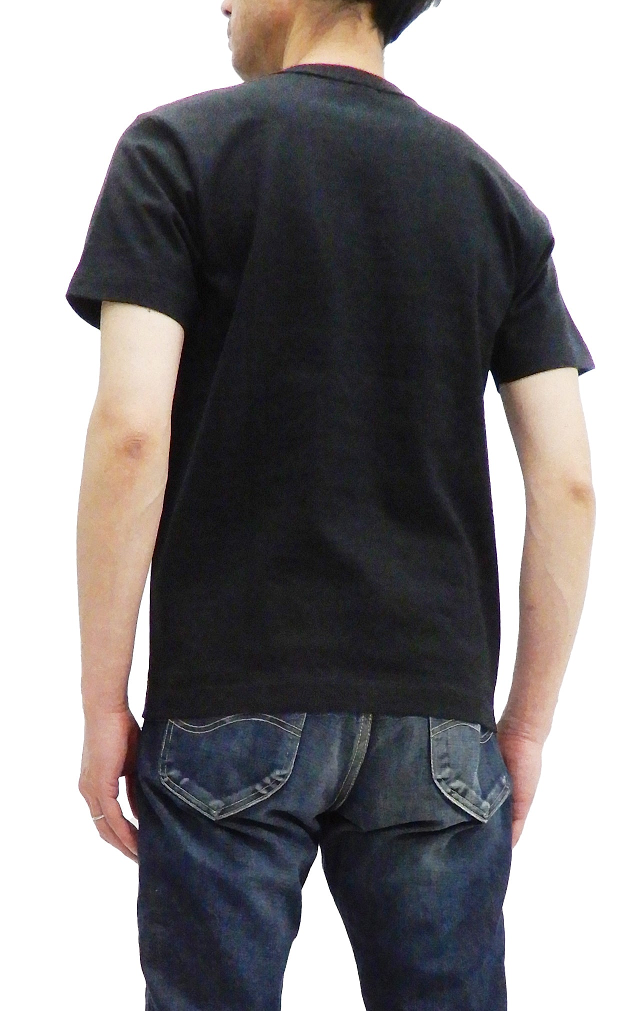 Premium Men's Plain Pocket T-Shirt - Short Sleeve Crewneck Loopwheel Cotton Tee (One Wash) - Comfortable Casual Wear for Everyday & Street Style - WV78932 by Toyo Enterprises - Black
