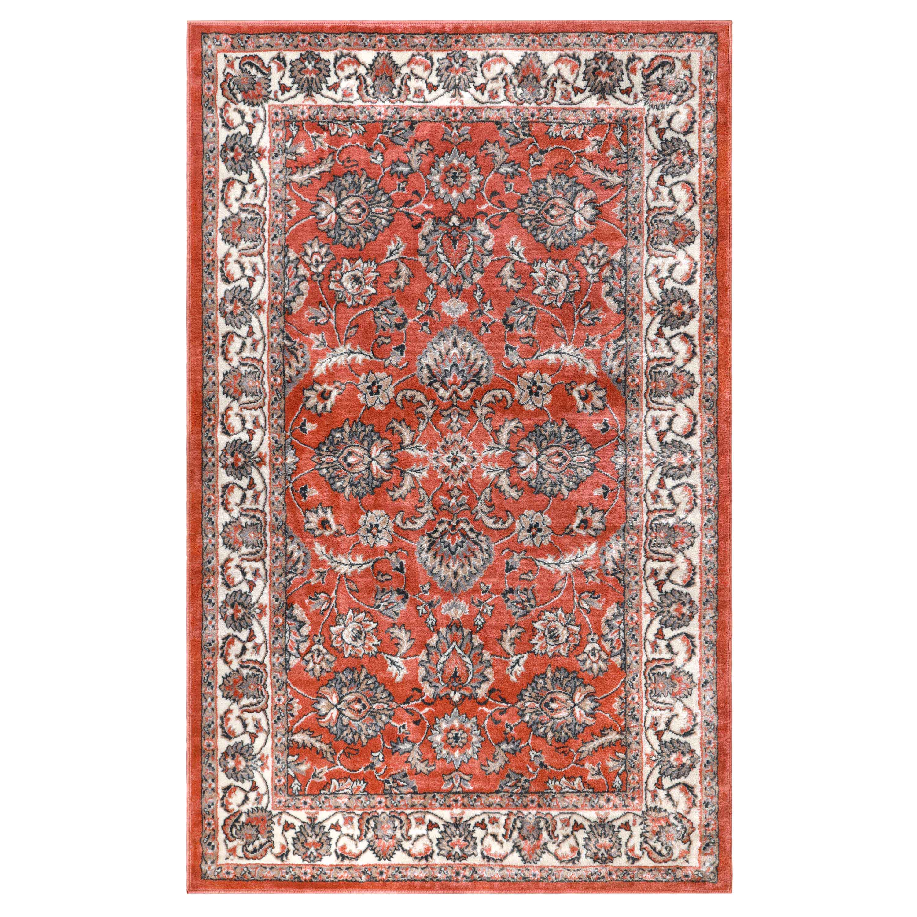 Lille Elegant Floral Indoor Area Rug - Non-Slip Soft Living Room Carpet Runner for Bedroom, Hallway & Entryway Decor