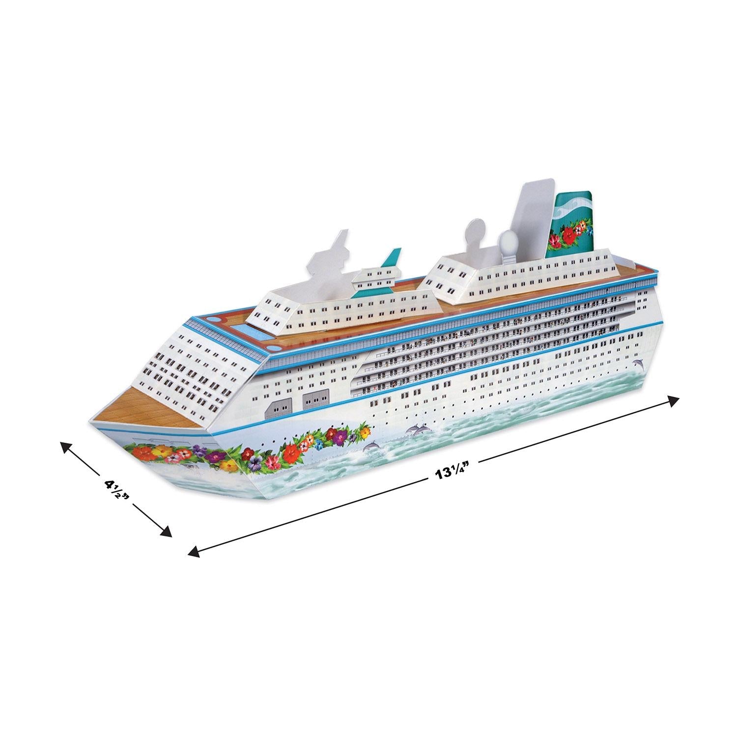 12 Pack Beistle 3D Cruise Ship Party Centerpieces - Nautical Theme Decorations for Cruise Ship Parties, Baby Showers & Birthday Celebrations