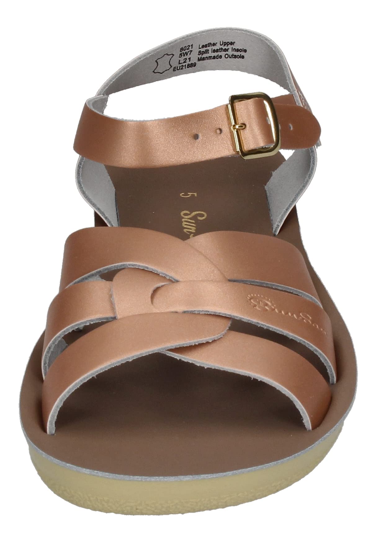 Salt-Water Sandals Women's SWIMMER 8021 Rose Gold Comfortable Beach Sandals - Perfect for Pool, Beach, and Summer Vacation Wear