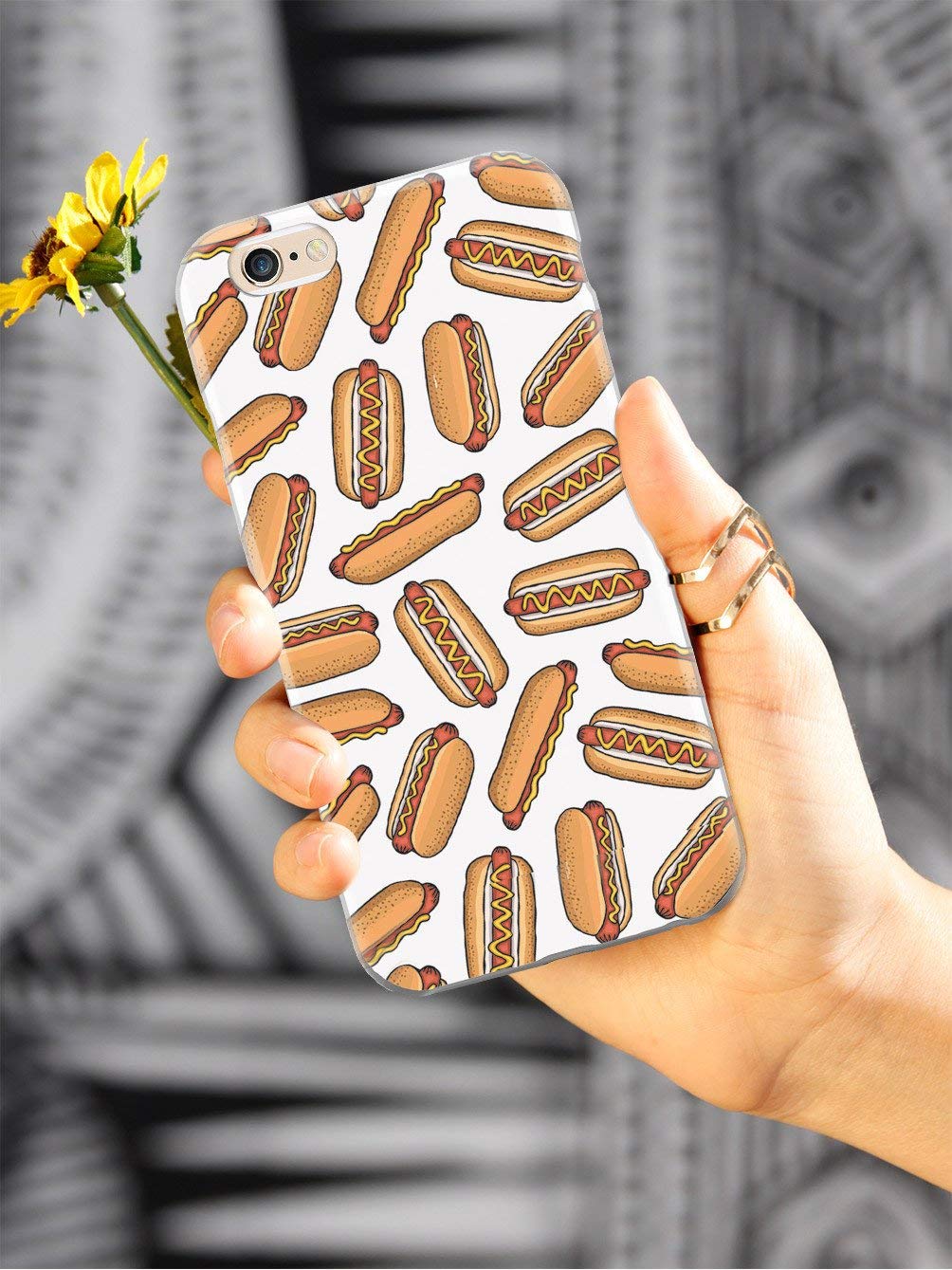Hot Dog Pattern 3D Textured Protective Case for iPhone 11 Pro Max | Shockproof Slim Cover with Grip | Perfect for Work, Travel & Everyday Use