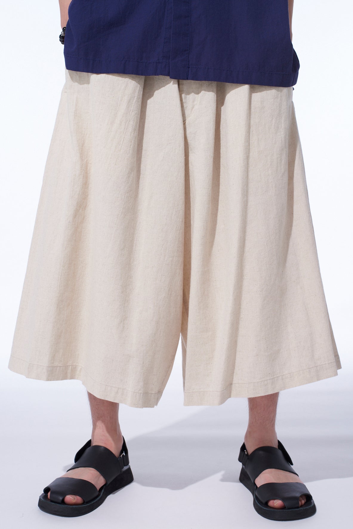 Breathable Cotton Linen Culotte Pants for Women - High Waisted Wide Leg Palazzo Trousers - Perfect for Summer, Office Wear & Casual Outfits