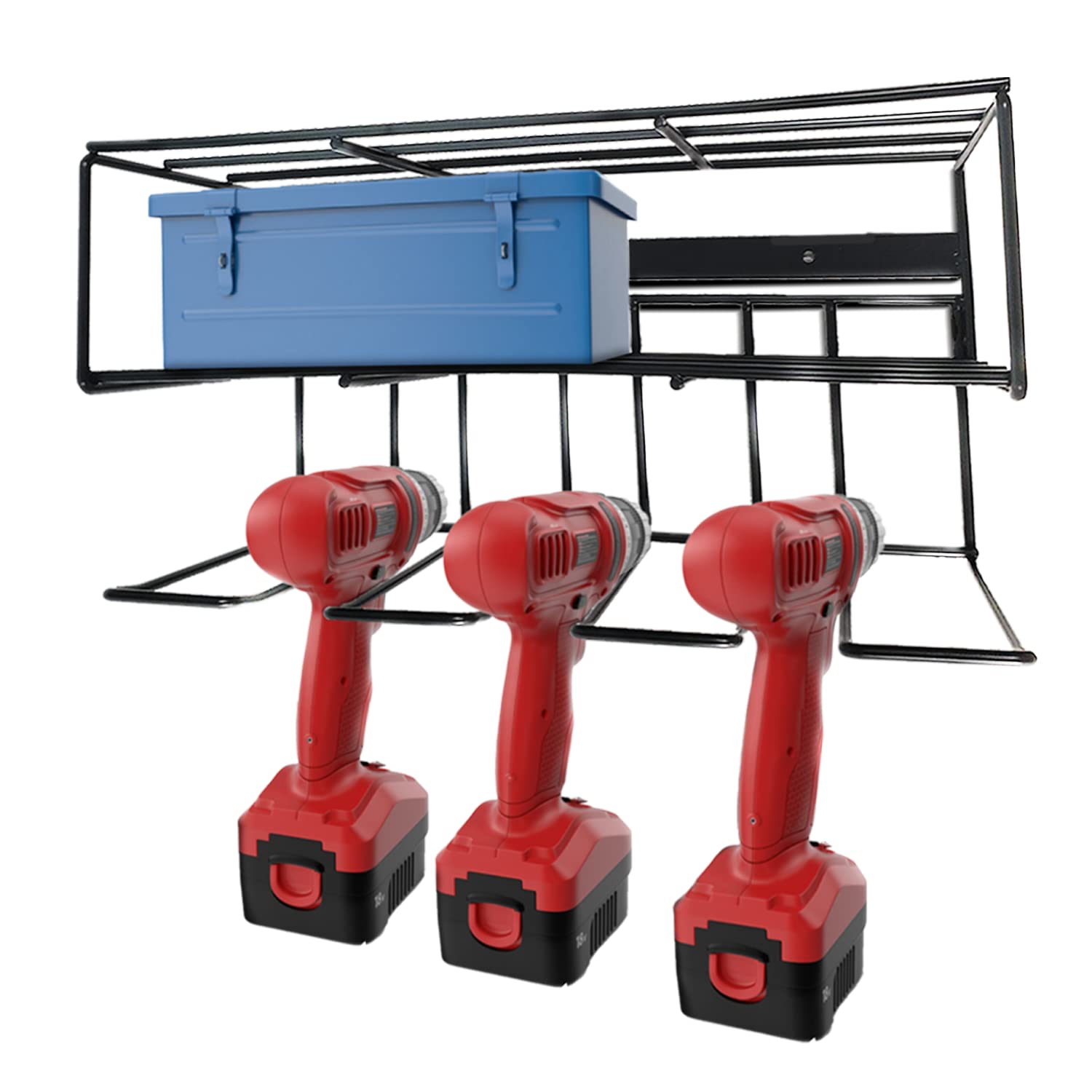 Sturdy Wall Mount Drill Holder & Tool Storage Organizer - Heavy Duty Power Tool Rack for Workshop & Garage Organization - Perfect for DIY Projects and Professional Workbench Storage