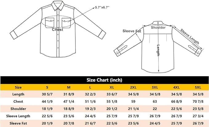 100% Cotton Men's FR Shirts 7.5oz Flame Resistant Work Shirts - NFPA 2112 Certified Fire Retardant Welding Shirts for Construction, Oilfield & Industrial Safety Workwear