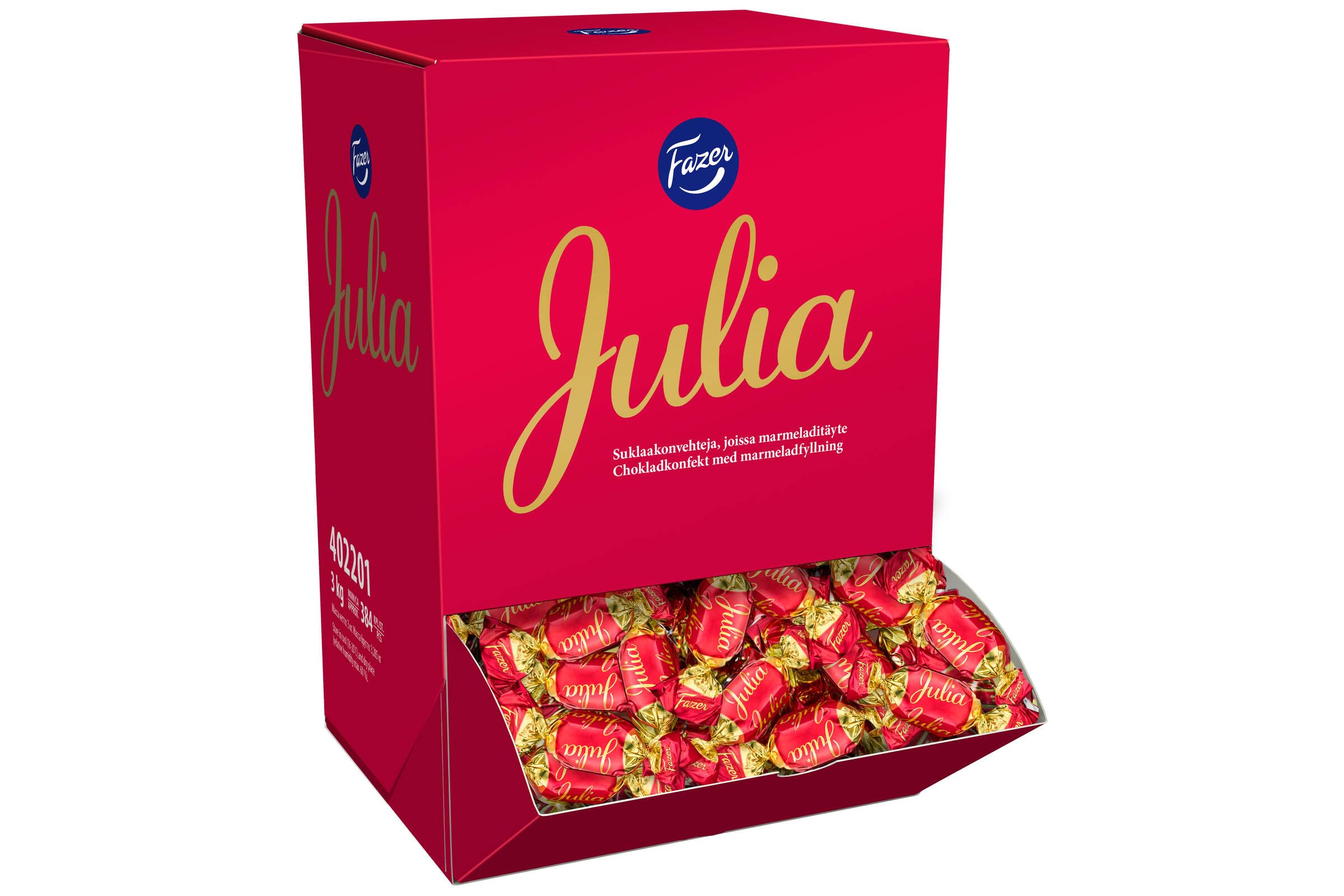 Original Fazer Julia Chocolate Bar - 3kg Bulk Box (33 Bars) | Premium Finnish Chocolate for Gifting, Baking & Snacking
