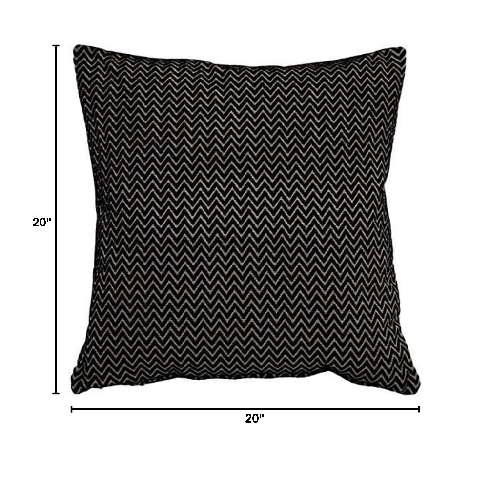 Art Deco Striped Velvet Throw Pillow 20x20 - Luxury Home Decor Cushion for Sofa, Bed & Living Room